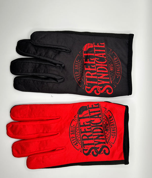 Street Syndicate mfg riding gloves  red/black.